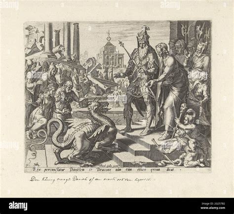 Daniel feeds the dragon; History of Daniel, bell and the dragon. King ...