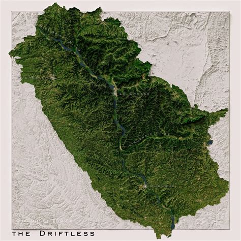 Relief map of the Driftless Area, USA by... - Maps on the Web