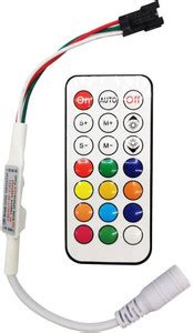A1 Gadgets 21 Keys 5-24V RF Led Controller Mini Pixel Dimmer 3pin For ...