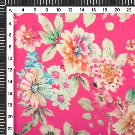 Beautiful Floral Digital Print Shimmer Tissue Fabric – Fabcurate