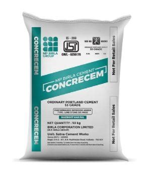 MP Birla's Cement Concrecem OPC -53Grade - Cement -BuildersMART