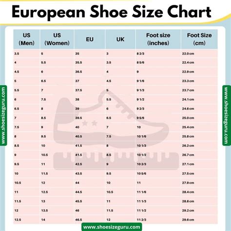 European Shoe Size Conversion Chart » US | UK | Philippines
