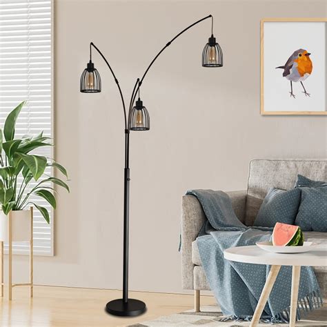 LINBAOHOME Arc Floor Lamps for Living Room,81" 3 Lights Dimmable ...
