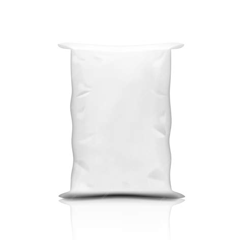 White plastic canvas sand flour or rice bag | Premium Vector