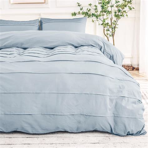 Amazon.com: NEXHOME PRO 100% Washed Cotton Duvet Cover Twin Size ...