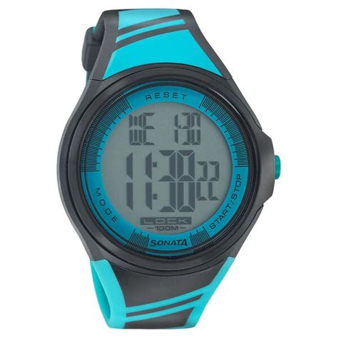 Buy Online Sonata Digital Blue Dial Strap Watch for Men - 7992pp05j | Titan