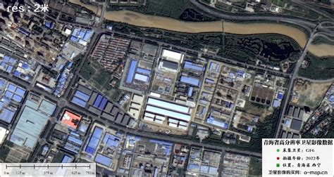 国产卫星GF6卫星拍摄的青海省西宁2022年2米分辨率卫星图片