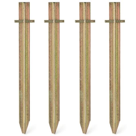 Moritz 4 4 piquets de Tente en Acier 500 x 25 x 25 mm, 50 cm : Amazon ...