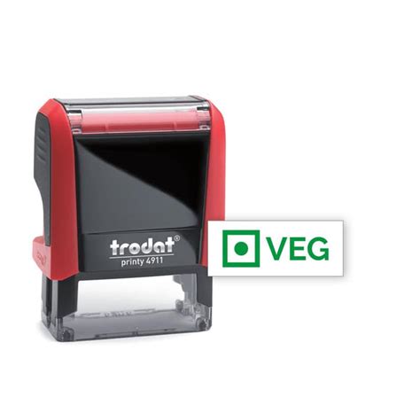 Trodat VEG - Text Stamp with Ink Pad (Green Ink Color) – Trodat Stamps