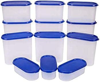 Buy Amazon Brand - Solimo Plastic Storage Container Set with Flexi Lid ...