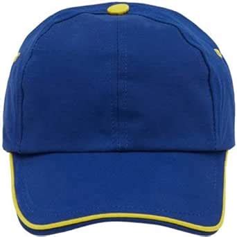 Buy Swiss Connection Solid Baseball Cap (Blue & Yellow Piping) (Blue ...