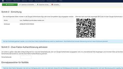 Google Authenticator für Joomla aktivieren - FAQ - Rehost24