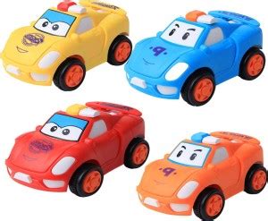 Toyvala Set of 4 Friction Powered Latest Cartoon Cars Car Toy Push and ...