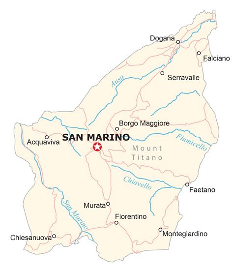 Map San Marino Country