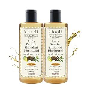 Buy Satvayush Khadi Amla Reetha Shikakai Bhringraj Hair Oil - Best Anti ...