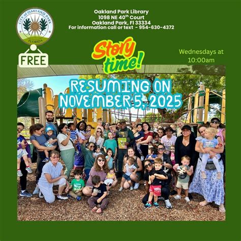 Storytime w/ BSO & Fire Fighters, 1098 NE 40th CT , Oakland Park, FL ...