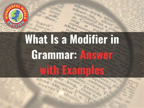 Image result for Modifiers Grammar Basic
