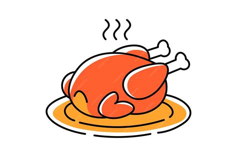 Traditional plate of roast chicken vector roast chicken grilled chicken ...