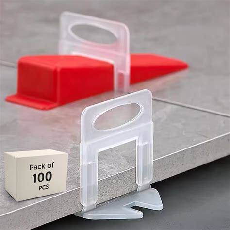 Robustt Tiles Leveling Clip - Pack of 100 Pcs | 1mm Tile Spacer For ...