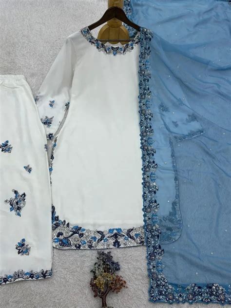 Elegant Palazzo Suit Set - Heavy Embroidery & Sequins Work – TREND BUY