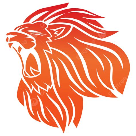Ferocious Fire Lion Head Logo Roaring Vector, Lion Logo, Lion Head ...