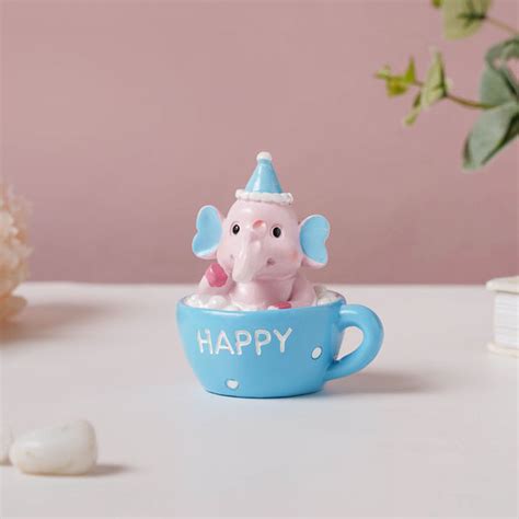 Home Décor - Baby Elephant Resin Showpiece Pink For Living Room Décor ...