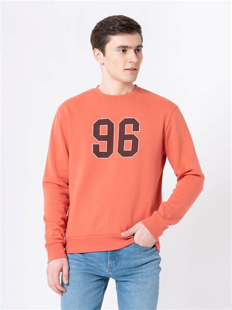 Red Tape Men's Coral Printed Sweatshirt – Redtape