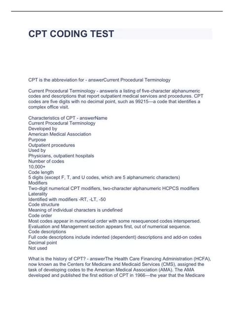 Image result for CPT Coding Practice Test