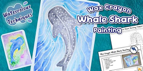 Wax Crayon Whale Shark Painting