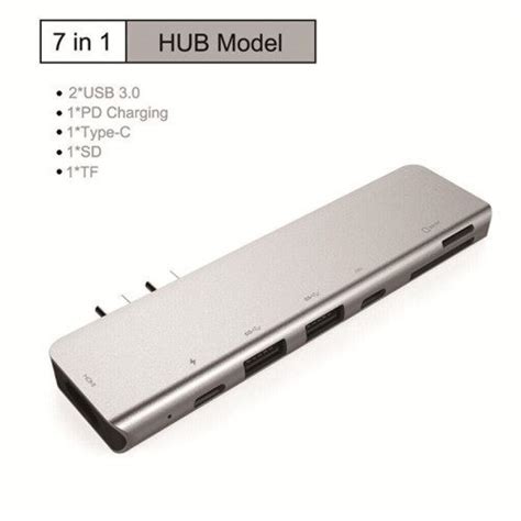 Eller Sante ® 7-in-1 USB Type-C Hub Adapter with HDMI, Thunderbolt 3, 2 ...