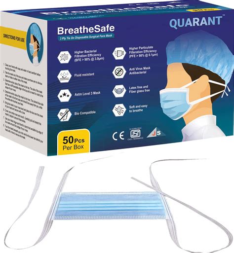 Buy SAFENT 3PLY SURGICAL MASK LOOP TYPE 1 Online & Get Upto 60% OFF at ...