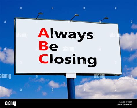 ABC always be closing symbol. Concept words ABC always be closing on ...