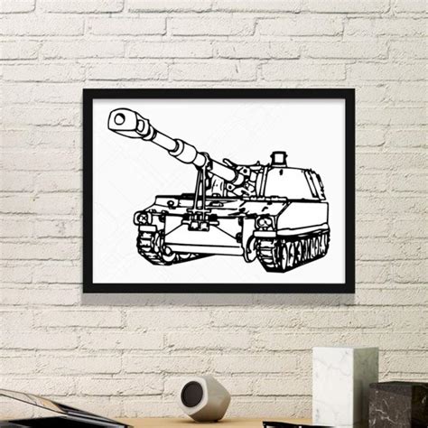 offbb Tanks Epuipment Military Art Painting Photo Frame Display ...