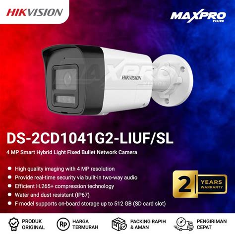 Jual DS-2CD1041G2-LIUF/SL - HIKVISION IP 4MP SMART HYBRID LIGHT TWO WAY ...