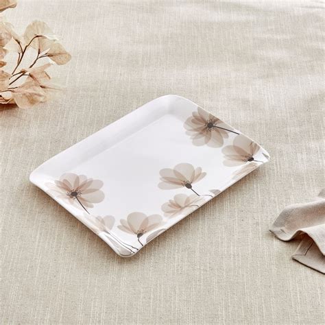 Buy Meadows Monalisa Stylo Melamine Floral Print Serving Tray - 31x23cm ...