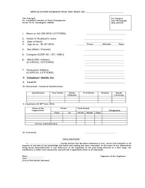 Ambedkar Institute of Hotel Management template Doc Template | pdfFiller