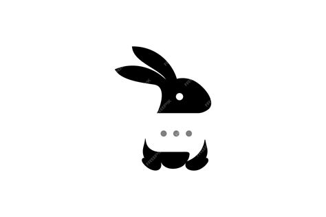 Premium Vector | Rabbit chat logo bunny design with negative space chat ...