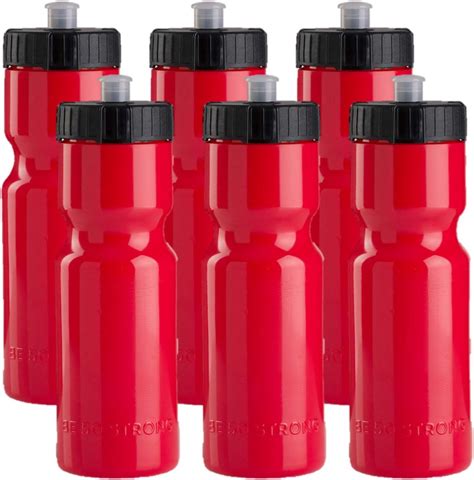 Sports Squeeze Water Bottles - Set of 6 - Team Pack – 22 oz. BPA Free ...
