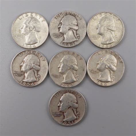 7 Washington Silver Quarters | Property Room