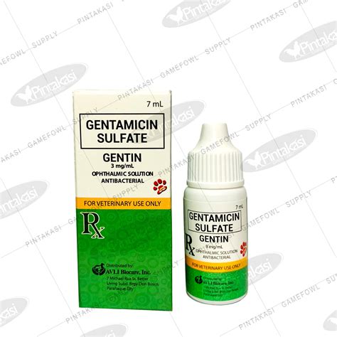 PINTAKASI Gentin Gentamicin Sulfate 3mg/mL Ophthalmic Solution ...