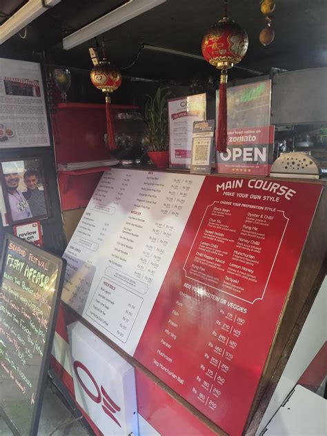Menu at Oriental Express Singapore, Kolkata