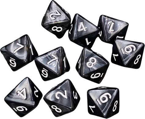 Amazon.com: 10 Pieces D8 Polyhedral Dice Set - 8 Sided Dice with ...