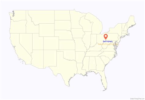Map of Bethlehem village, West Virginia - Thong Thai Real
