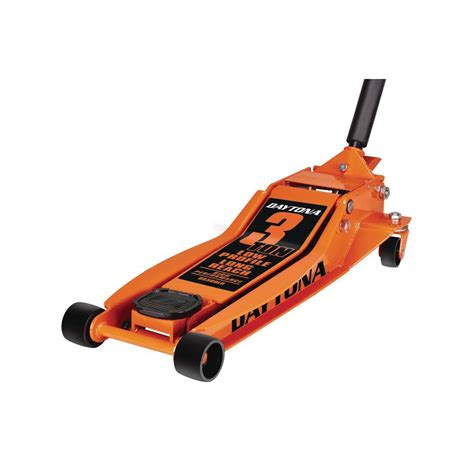 DAYTONA 3 Ton Long-Reach Low-Profile Professional Floor Jack With RAPID ...