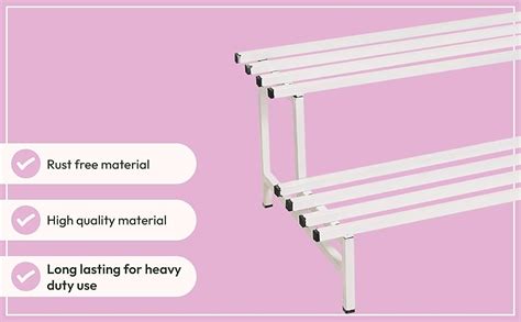 UGAOO Elevate 2-Tier Square Tube Plant Stand (White) | Heavy Duty Iron ...