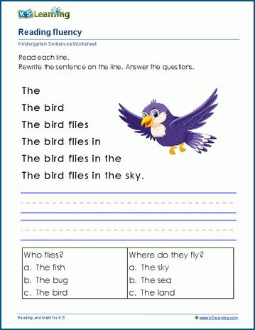 Image result for First Grade Reading Fluency Worksheets