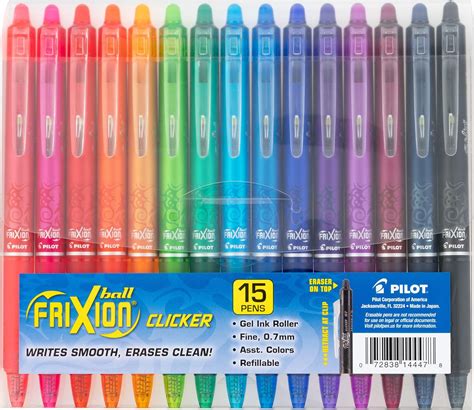 Amazon.com: Pilot FriXion Erasable Gel Pens, Fine Point 0.7 mm Erasable ...