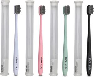 CARE CUB Multicolor Charcoal Ultra Soft Adult Toothbrush Zig Zag Head ...