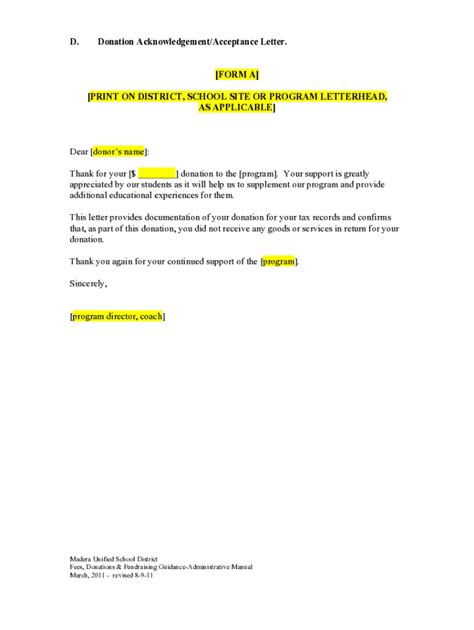Fillable Online A complete guide to writing donor acknowledgement ...
