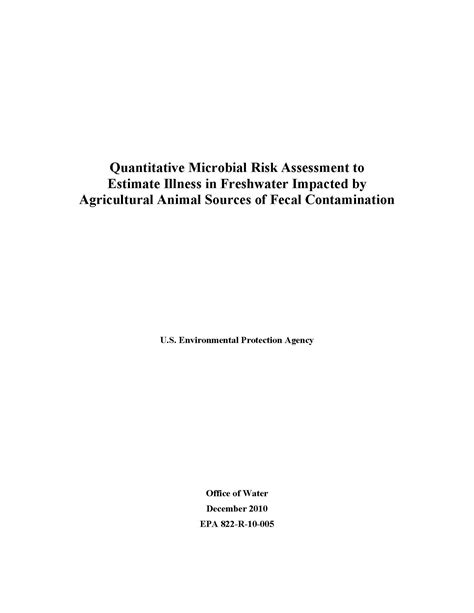 Buy Quantitative Microbial Risk Assessment to Estimate Illness in ...